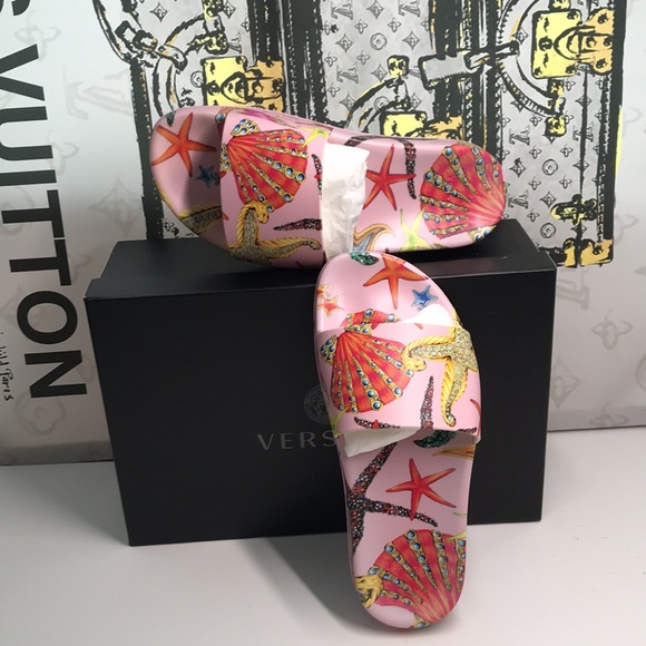 New Authentic Versace Trésor de la Mer Slide Sandal (Women) - Picture 3 of 14